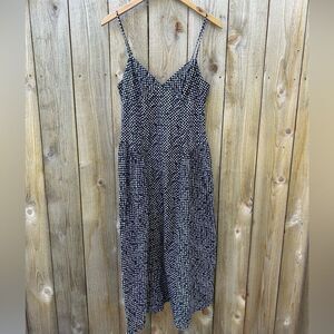 Madewell Navy Nightfall Nancy V-Neck Spaghetti Strap Slip Dress